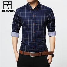 Load image into Gallery viewer, ERIDANUS 2017 Men's Plaid Cotton Dress Shirts