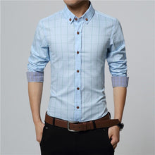 Load image into Gallery viewer, ERIDANUS 2017 Men's Plaid Cotton Dress Shirts