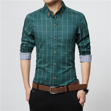 Load image into Gallery viewer, ERIDANUS 2017 Men's Plaid Cotton Dress Shirts
