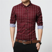 Load image into Gallery viewer, ERIDANUS 2017 Men's Plaid Cotton Dress Shirts