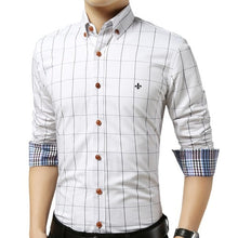Load image into Gallery viewer, DUDALINA Shirt Male Plaid Without Pocket Men Clothes