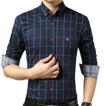 Load image into Gallery viewer, DUDALINA Shirt Male Plaid Without Pocket Men Clothes