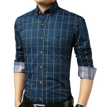 Load image into Gallery viewer, DUDALINA Shirt Male Plaid Without Pocket Men Clothes