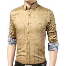 Load image into Gallery viewer, DUDALINA Shirt Male Plaid Without Pocket Men Clothes
