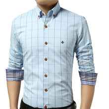 Load image into Gallery viewer, DUDALINA Shirt Male Plaid Without Pocket Men Clothes